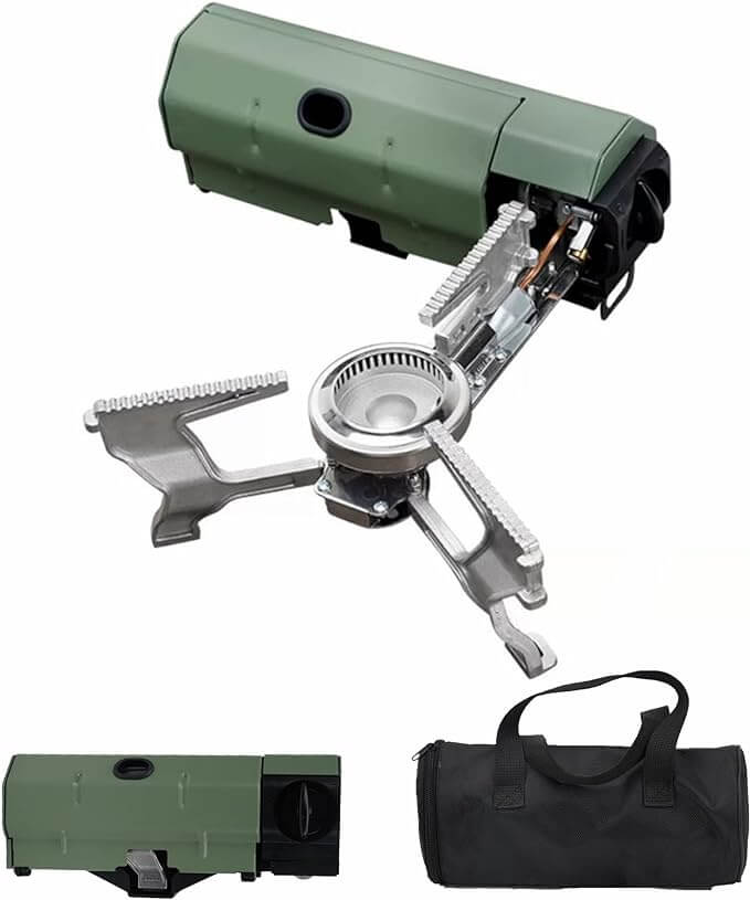 Foldable Camping Butane Stove, Portable Camping Stove Outdoor Gas Stove with Storage Bag